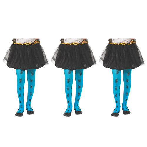 3PK Marvel Spider-Girl Tights Party Costume Child - Blue