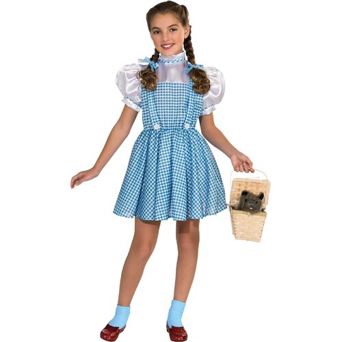 Wizard Of Oz Dorothy Classic Girls Dress Up Costume - Size 6-8 YRS