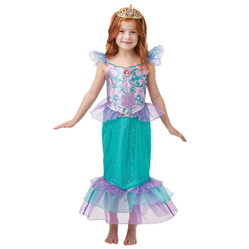 Disney Ariel Glitter & Sparkle Kids Girls Dress Up Costume - Size 3-5 Yrs