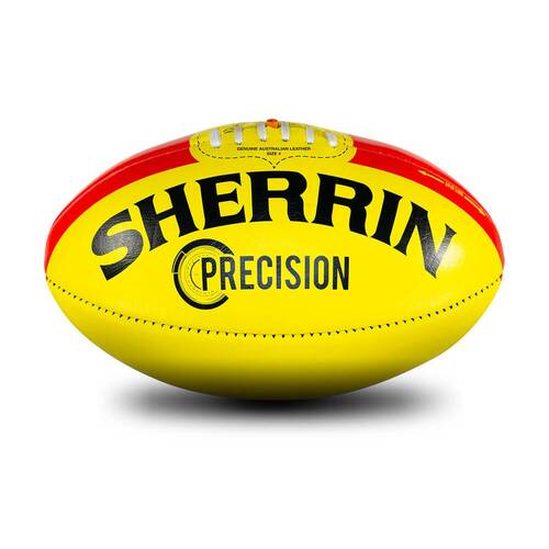 Sherrin Precision Leather Australian Rules Training Football Size 4 Yellow
