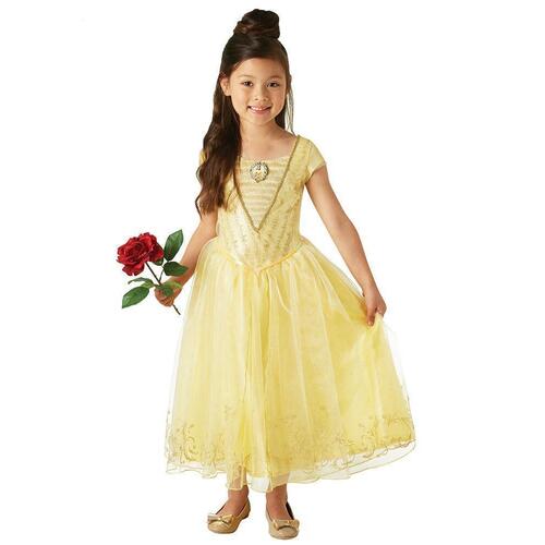 Disney Belle Live Action Deluxe Child Kids Girls Dress Up Costume - Size 3-5 Yrs