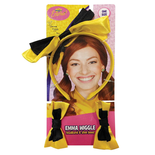 2PK The Wiggles Yellow Wiggle Headband & Shoe Bows Accessory - Child