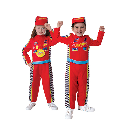 Mattel Hot Wheels Racing Suit Costume Party Dress-Up - Size Toddler
