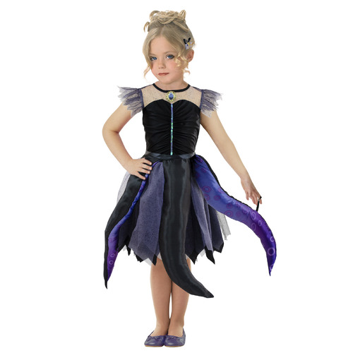 Disney Ursula Deluxe Girls Dress Up Costume - Size 6-8 y