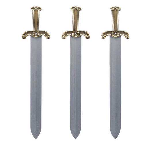3PK Roman Greek Sword Weapon Gladiator Warrior Dress Up Costume Accessory
