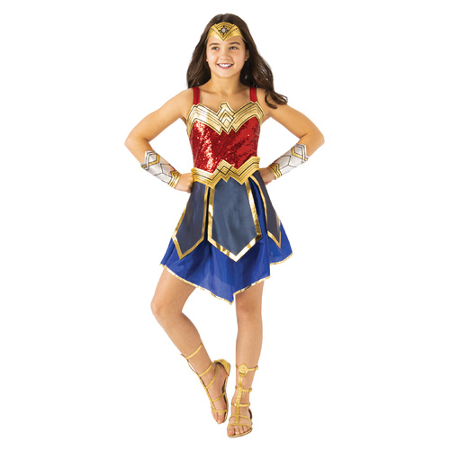 DC Comics Wonder Woman 1984 Deluxe Girls Dress Up Costume - Size 6-8y