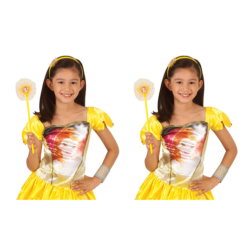2PK Disney Belle Princess Top Dress Up Costume- Size 3+
