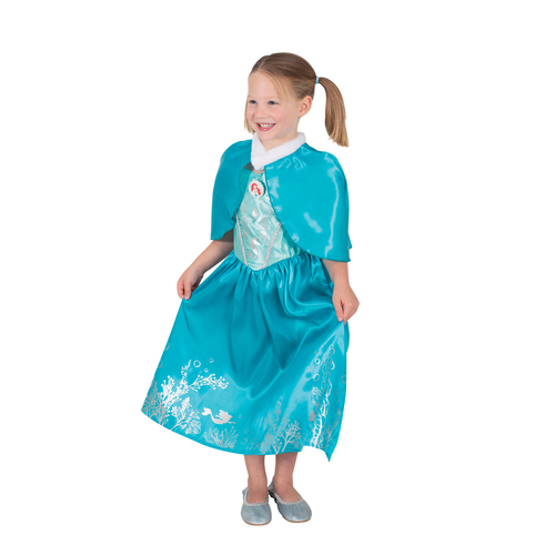 Disney Ariel Deluxe Winter Cloak Costume Party Dress-Up - Size 3-5y