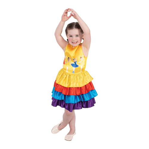 The Wiggles Wiggles Ballerina Multi-Coloured Dress Costume Party Dress-Up - Size 3-5y