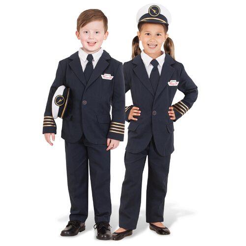 Rubies Qantas Captain's Uniform Kids Dress Up Costume - Size 3-5