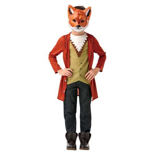 Rubies Mr Fox Deluxe Boys Dress Up Costume - Size 6-8 Yrs
