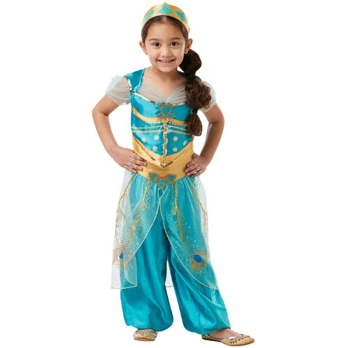 Disney Jasmine Live Action Aladdin Girls Dress Up Costume - Size 6-8 Yrs