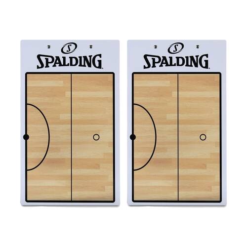 2PK Spalding Netball Coaches Board Double Sided Half/Full Court w/Marker 40x24cm