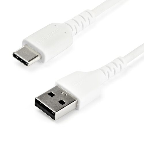 1 m (3.3 ft.) USB 2.0 to USB C Cable – White – Aramid Fiber