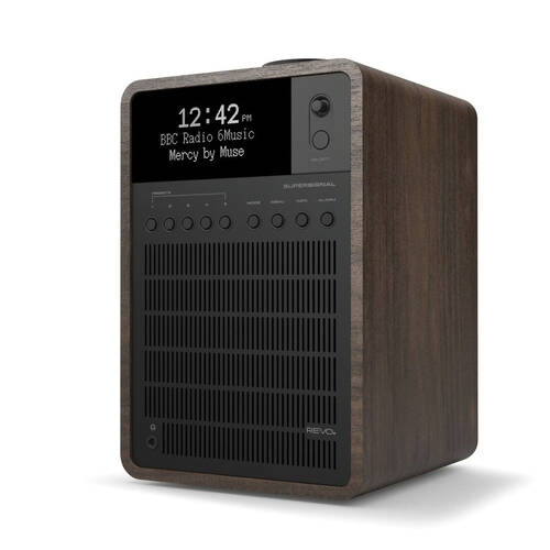 Revo SuperSignal Walnut Tabletop Radio w/ Bluetooth 13.5x21cm - Walnut Black