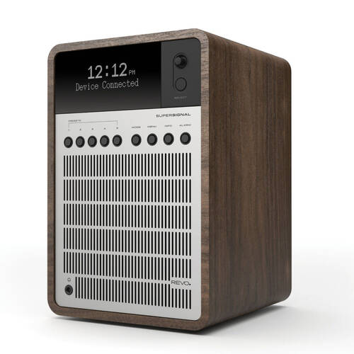 Revo SuperSignal Walnut Tabletop Radio w/ Bluetooth 13.5x21cm - Walnut Silver