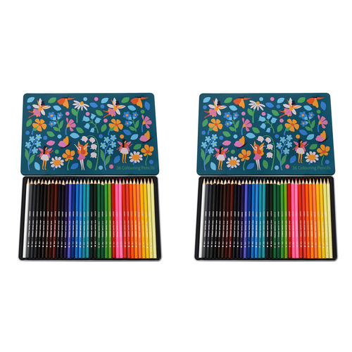 2x 36pc Rex London Colouring Pencils Drawing Stationery 3y+ - Fairies