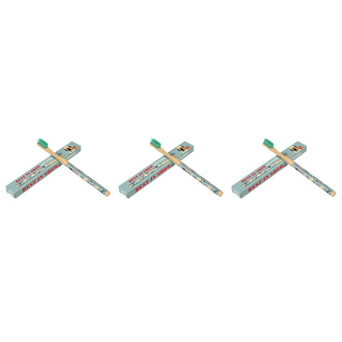 3PK Rex London Bamboo Toothbrush Teeth Cleaner - Best in Show