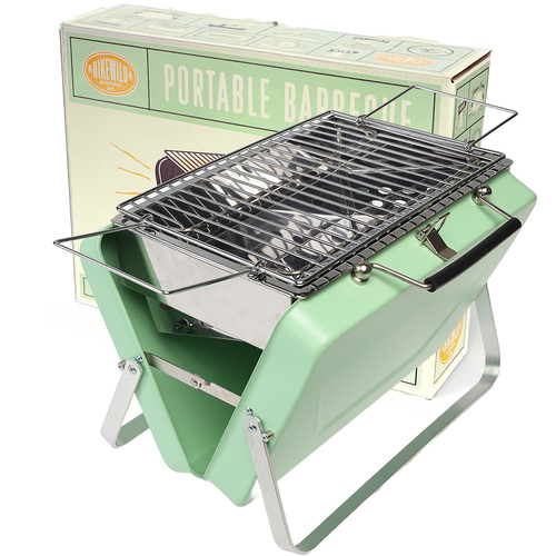 Rex London Portable Suitcase BBQ Griller 23x30cm - Pistachio