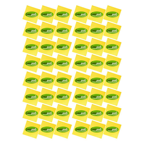 4PK 12pc Gusspak Stick On Notes 76mm x 76mm Yellow 100 Sheets/Pad