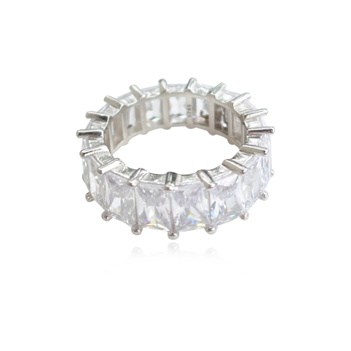 Culturesse Arcene Luxury Inlaid Zircon Ring Size 7