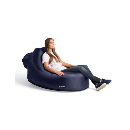 Softybag Inflatable 175cm Chair Camping Lounge - Midnight Black