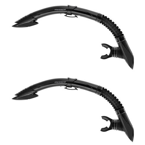 2PK Mirage Diamond Snorkelling/Swimming Snorkel Breathing Tube Black
