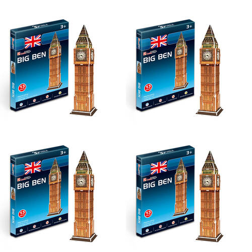 52pc Cubic Fun Big Ben 3D No Tool/No Glue Fun Puzzle