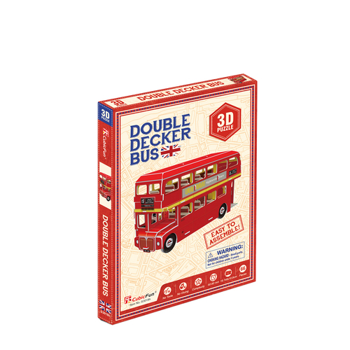 66pc CubicFun London Bus 3D Puzzle Kids/Children Toy 4y+