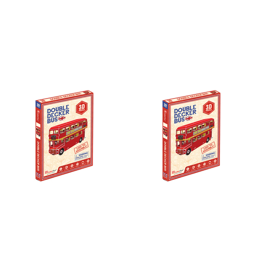 2x 66pc CubicFun London Bus 3D Puzzle Kids/Children Toy 4y+