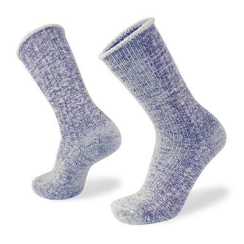 Wilderness Wear Unisex Merino Fleece Everyday Socks Navy Marle S 3-8