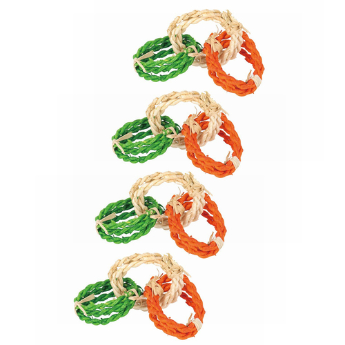 4PK Nature Island Twisty Rings Bunnies/Chinchillas Small Pet Activity Toy Green
