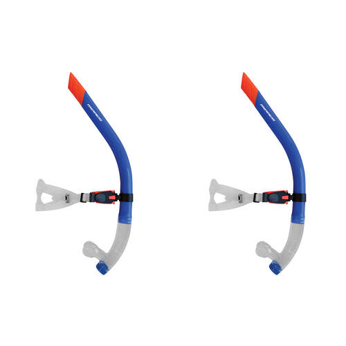 2PK Mirage Unisex Adult Silicone Swimming Snorkel Breathing Tube Blue