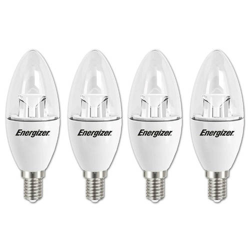 4PK Energizer LED E14 3.5W/250LM White Candle Light Bulb