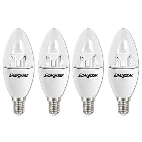 4PK Energizer LED E14 3.5W/250LM White Candle Light Bulb