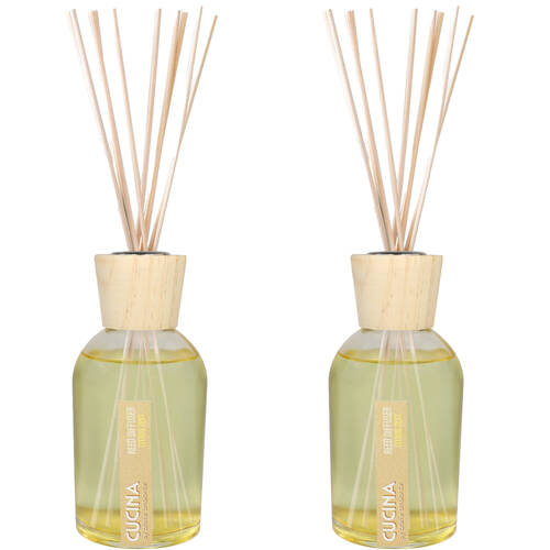 2PK Arome Ambiance Cucuna Diffuser Citrus Zest Fragrance Oil w/ 8 Reeds 200mL