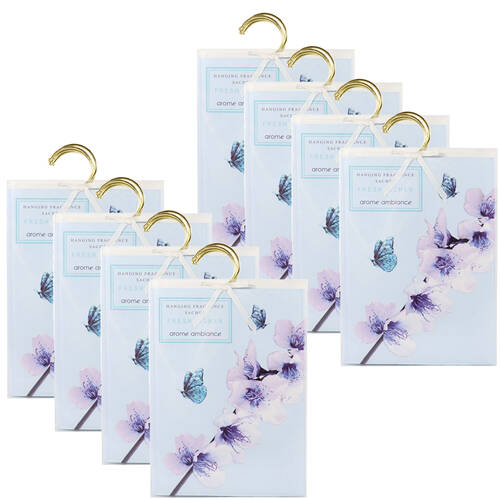 2PK 4pc Arome Ambiance Floral Garden Wardrobe Hanging Fragarance Sachet Fresh Linen