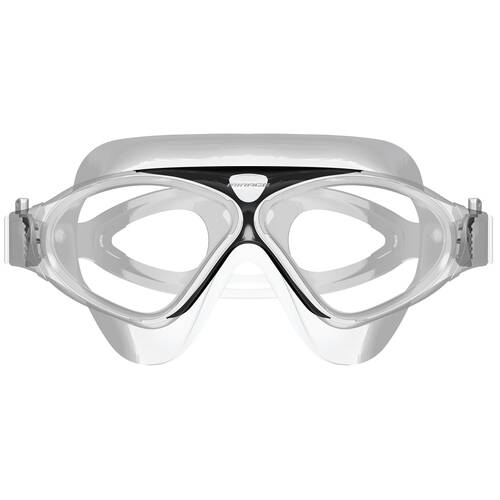 Mirage Adult Lethal Oversized Silicone Swimming Goggles Clear/Black