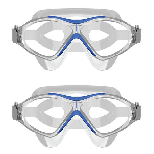 2PK Mirage Junior Lethal Oversized Silicone Swimming Goggles Blue