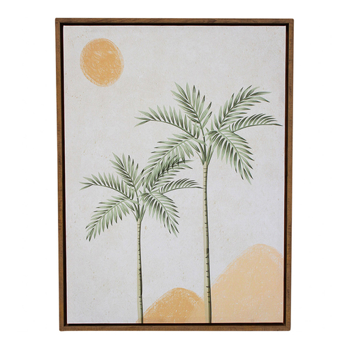 LVD Framed Canvas/Resin 60x80cm Desert Oasis Wall Hanging Art