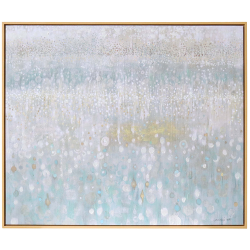 LVD Framed Canvas Rain Neutral Decorative Wall Art Home Decor 130x110cm
