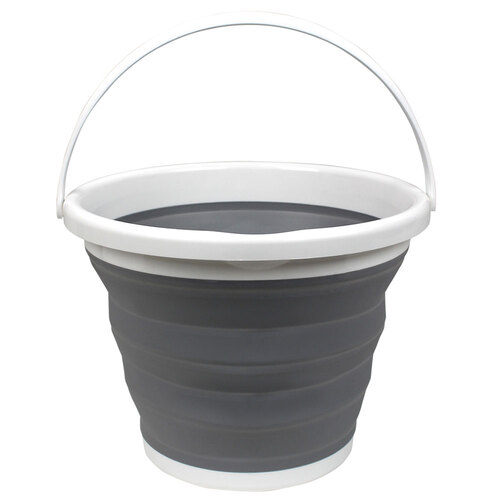 Sabco Space Saver Bucket Round - 10L Grey/White