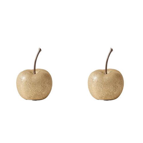 2PK Pilbeam Living Resin Apple Sculpture Home Decor Large - Assorted