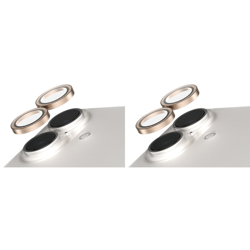 2PK PanzerGlass SAFE Cam Lens Protector For iPhone 16 Plus Glitter Gold