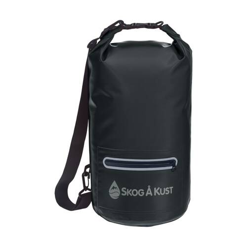 Skog A Kust Black DrySak Dry Bag 20L Waterproof PVC With Splash-Proof Pocket