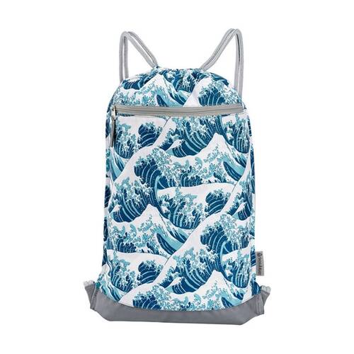 Skog A Kust Waves Gymsak Drawstring Gym Bag With Removable Waterproof Dry IPX6