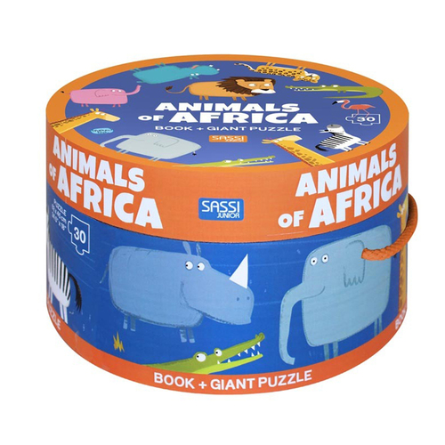 30pc Sassi Junior Animals of Africa Book & Giant Puzzle Kids 3y+