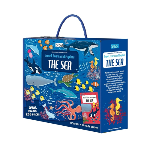 205pc Sassi Junior The Sea Puzzle & Book Set Kids 6y+