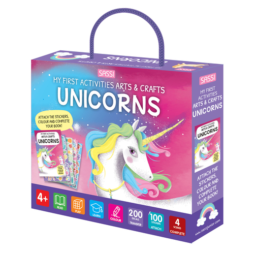 Sassi Arts & Crafts Kids/Children Activity/Colouring Book Unicorns 4y+