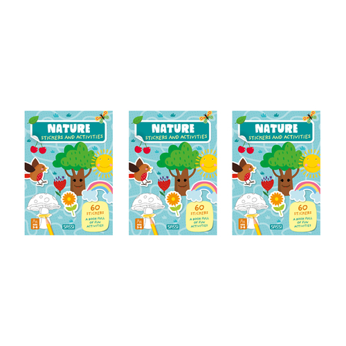 3x Sassi Stickers & Activities Book Kids/Children Fun Reading Nature 3y+
